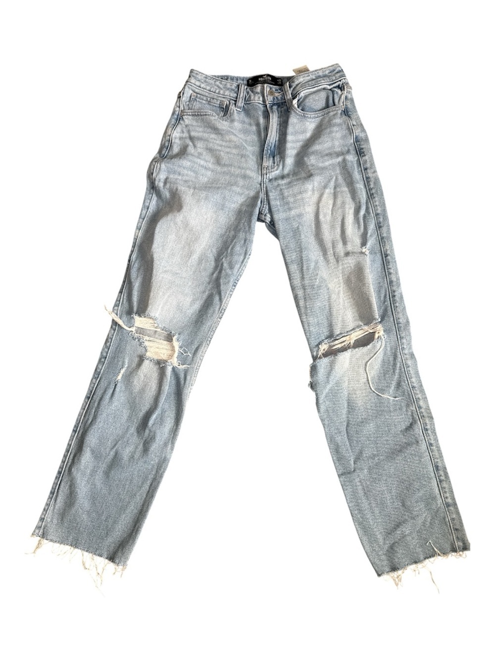 Hollister Womens Ultra High Rise 26x29 Vintage Straight Distressed Jeans Size 3L